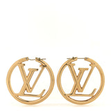 Louis Vuitton Metal Louise Hoop Earrings Gold