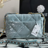Chanel 19 Flap Bag aqua blue