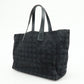 CHANEL New Travel Line Nylon Jacquard Leather Tote Bag A15991