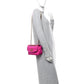 Balenciaga Nylon Jacquard Diagonal Logo S BB Round Shoulder Bag Rose Magenta