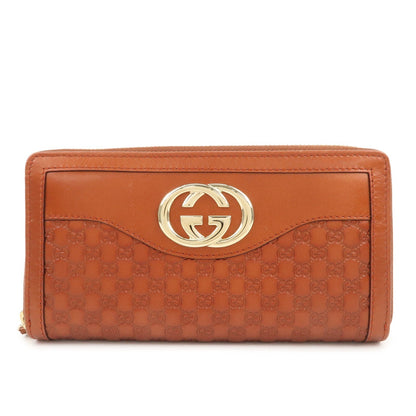 GUCCI Sukey Interlocking G Micro Guccissima Zippy Wallet 308012