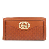 GUCCI Sukey Interlocking G Micro Guccissima Zippy Wallet 308012