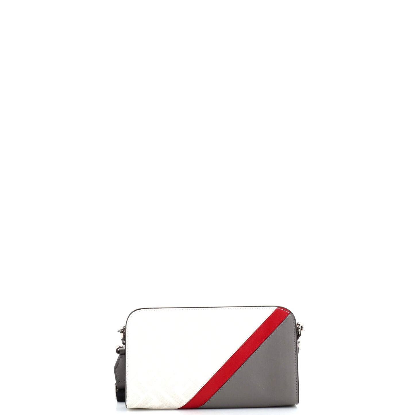 Clutch with Strap Zucca Coated Canvas and Leather