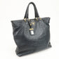 PRADA Logo Leather 2Way Tote Bag Shoulder Bag Black BN1713