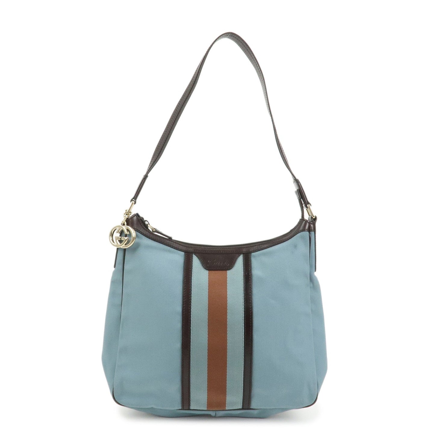 GUCCI Sherry Nylon Canvas GG Marmont Charm Shoulder Bag 264219
