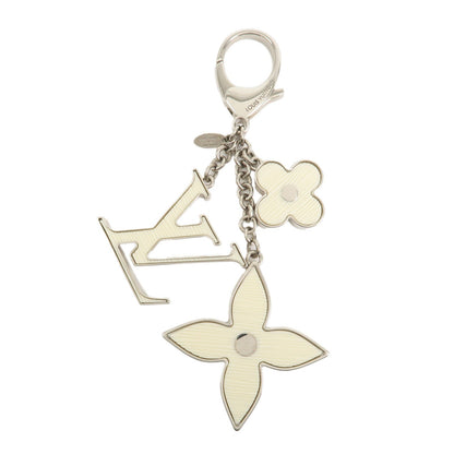 Louis Vuitton Bijoux Sac Fleur de Epi Bag Charm Silver White M65085