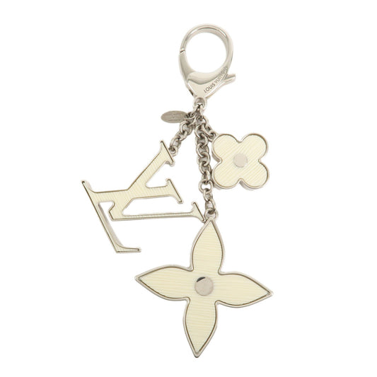 Louis Vuitton Bijoux Sac Fleur de Epi Bag Charm Silver White M65085