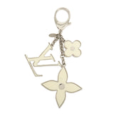 Louis Vuitton Bijoux Sac Fleur de Epi Bag Charm Silver White M65085
