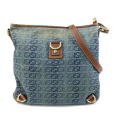 GUCCI Abbey Denim Leather Shoulder Bag Crossbody Bag Navy 131326