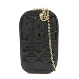 Christian Dior Lady Dior Cannage Call'in Dior Phone Case Black