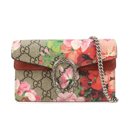 GUCCI Dionysus GG Supreme Mini Chain Shoulder Bag Beige Pink 476432