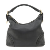 GUCCI Guccissima Leather Shoulder Bag Hand Bag Black 181515  d