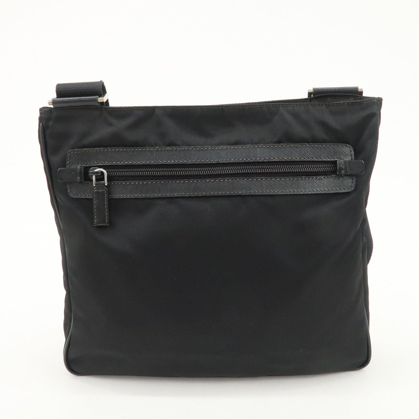 PRADA Triangle Logo Nylon Shoulder Bag Crossbody Bag Black  d