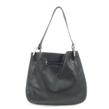 GUCCI Logo Leather Shoulder Bag Hand Bag Black 001?3748