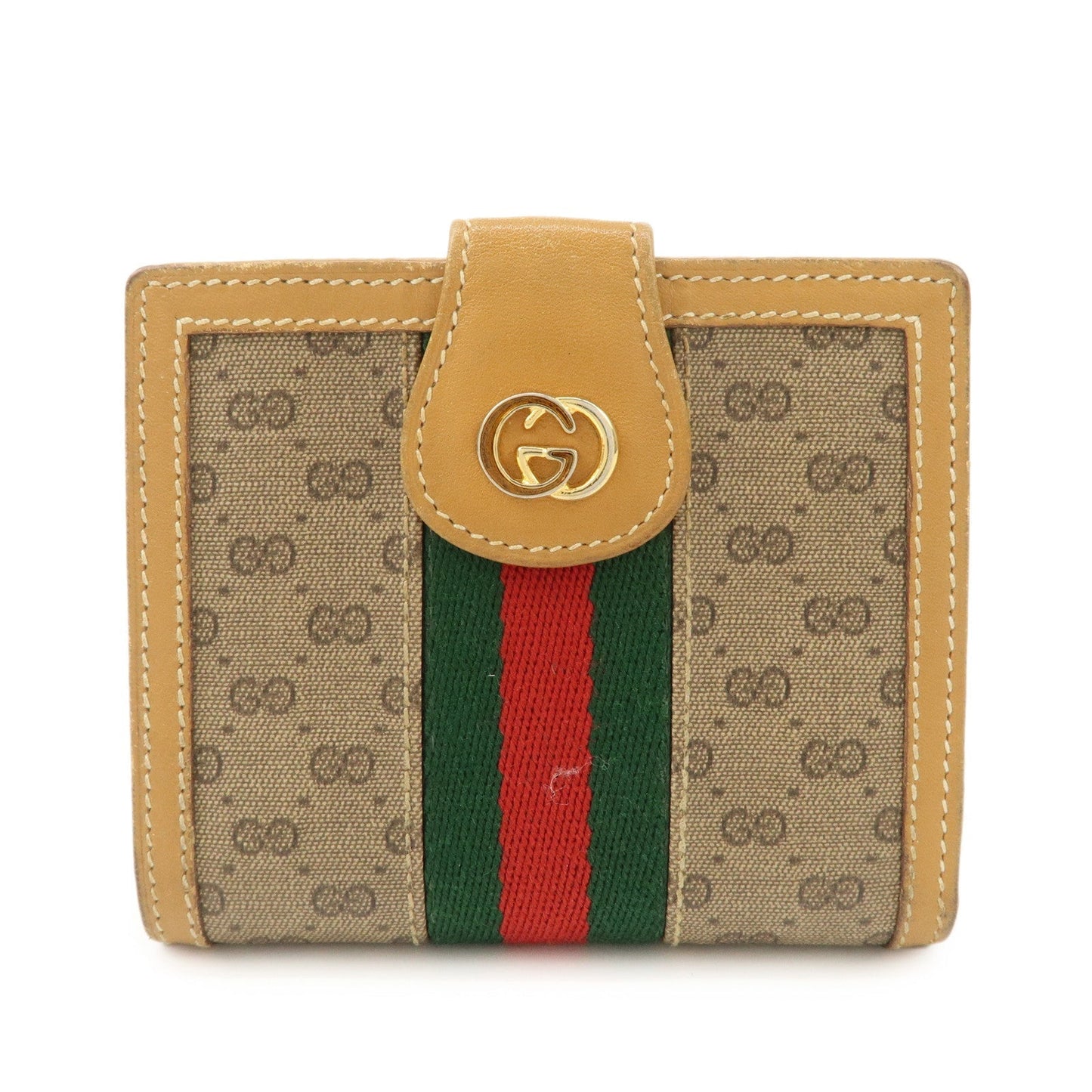 GUCCI Interlocking G GG Crystal Leather Bi-fold Wallet 035 904 0902