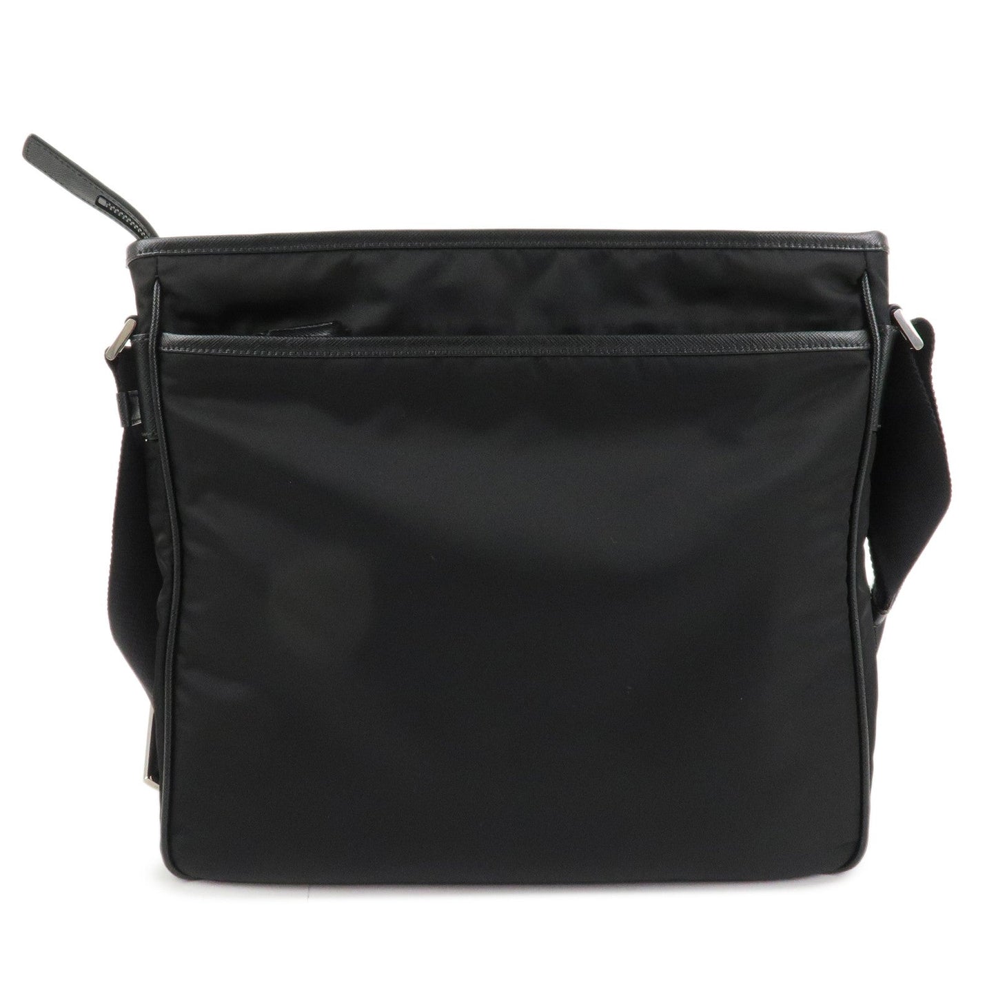 PRADA Triangle Logo Nylon Shoulder Bag Messenger Bag Black 2VH953  d
