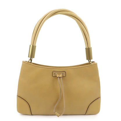 GUCCI Leather Shoulder Bag Hand Bag Beige 108964
