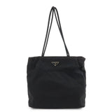 PRADA Triangle Logo Nylon Hand Bag Shoulder Bag Black H5692