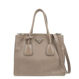 PRADA Triangle Logo 2Way Bag Hand Bag Shoulder Bag Gray BN2619