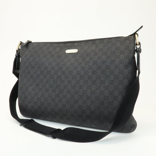 GUCCI GG Monogram GG Denim Shoulder Crossbody Bag Black 190628