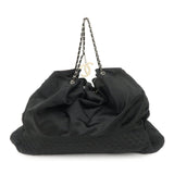 CHANEL Melrose Cabas Cotton Jersey Shoulder Bag Black  d