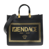 FENDI VERSACE FENDACE Leather Sunshine Medium Tote Bag 8BH386  d