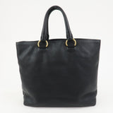 PRADA Vitello Daino Leather 2Way Tote Bag Shoulder Bag Black BN1713
