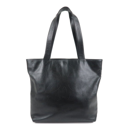CHANEL COCO Mark Leather Bag Tote Bag Black  d