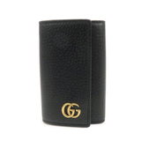 GUCCI GG Marmont Leather 6 Rings Key Case Black 435305