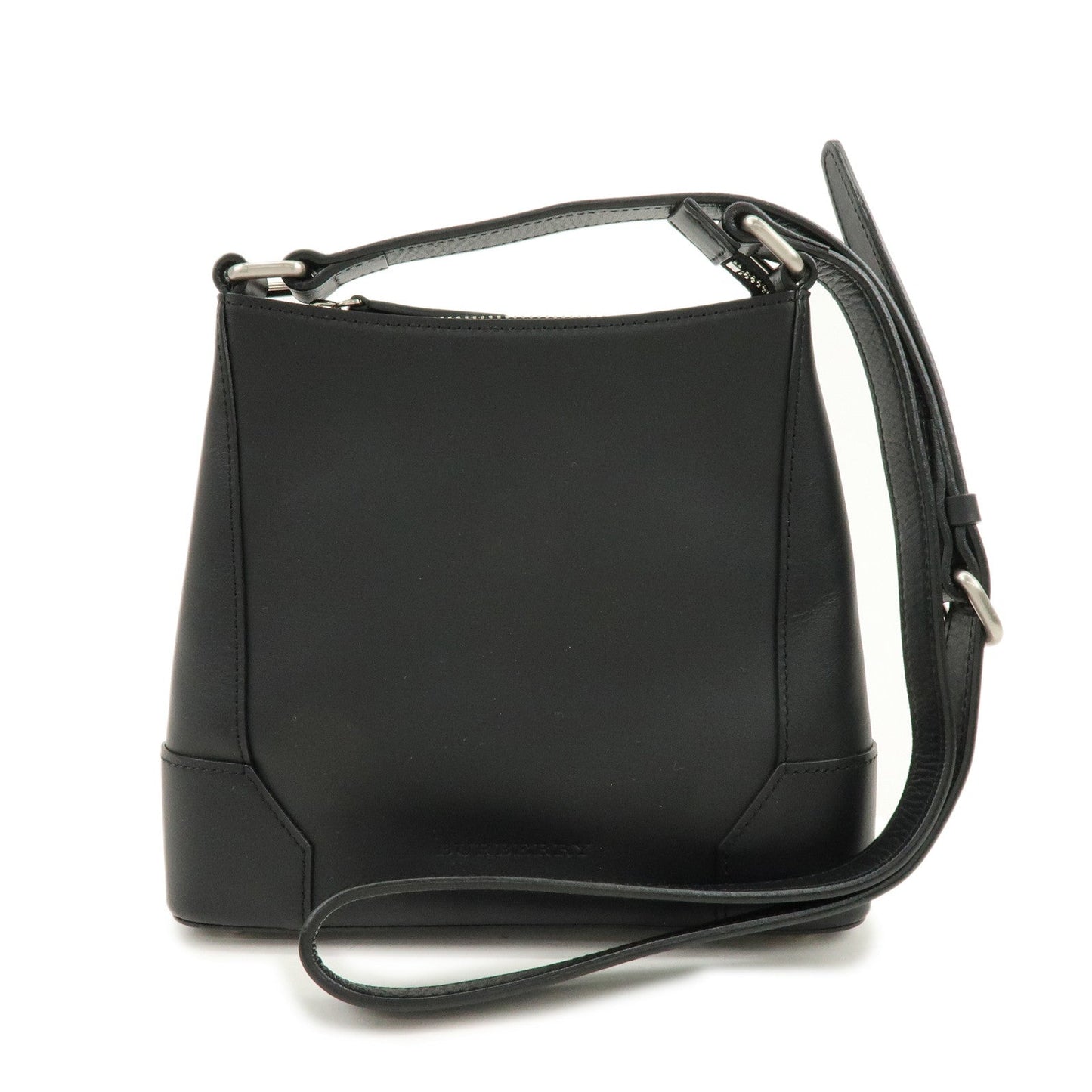 BURBERRY Logo Leather Shoulder Bag Crossbody Bag Black