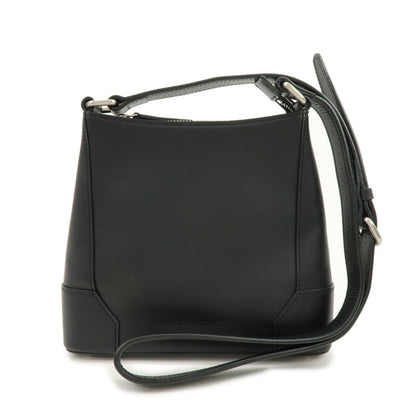 BURBERRY Logo Leather Shoulder Bag Crossbody Bag Black