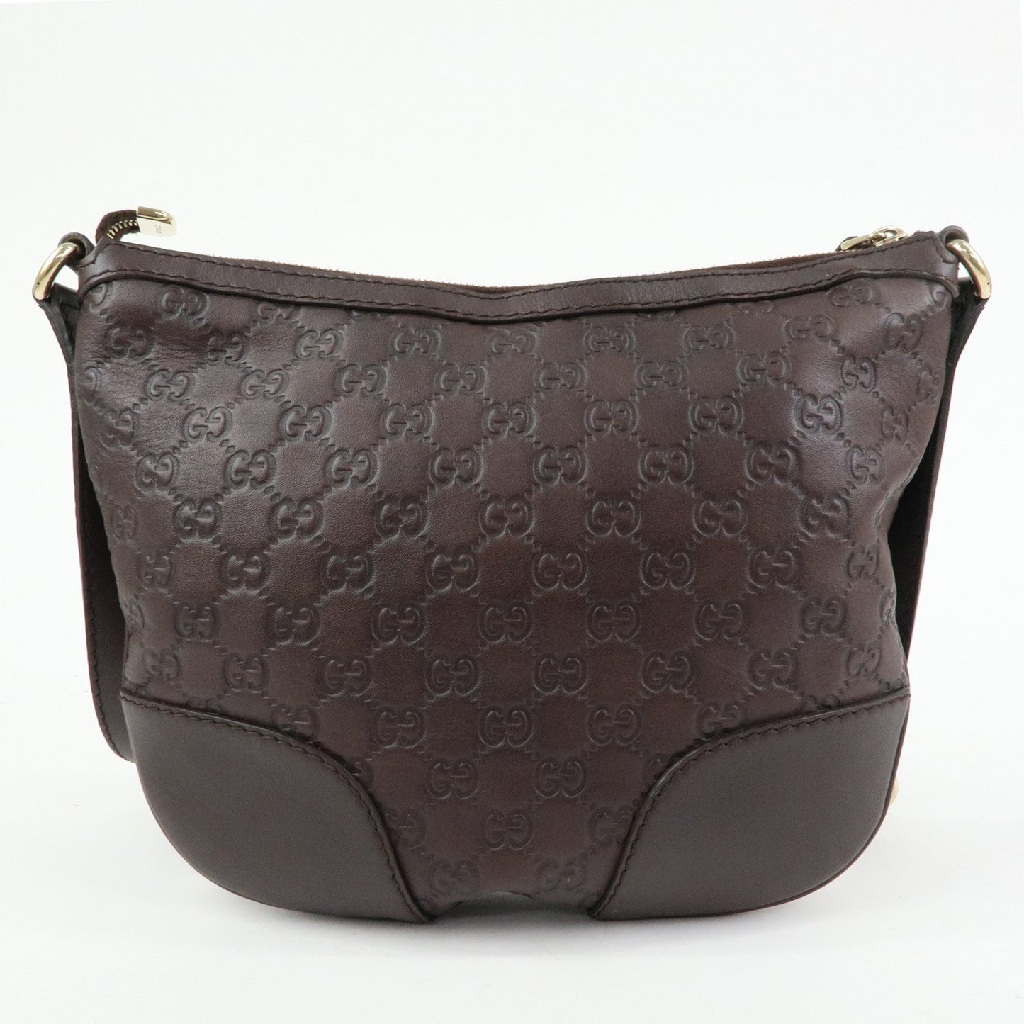 GUCCI Lovely Heart Guccissima Leather Shoulder Bag Brown 257072