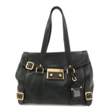 PRADA Leather Shoulder Bag Hand Bag Black BR3027  d
