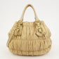 PRADA Nappa Gaufre Leather Gathered 2Way Bag Hand Bag Beige BN1336