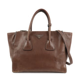 PRADA Triangle Logo Leather 2way Hand Bag Shoulder Bag Brown BN2619  d