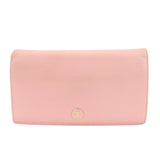 CHANEL COCO Mark Leather Bi-fold Long Wallet Pink