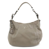PRADA Leather Shoulder Bag Hand Bag Gray BR5096