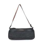 GUCCI Sherry Accessory Pouch Leather Canvas Hand Bag Black 92820