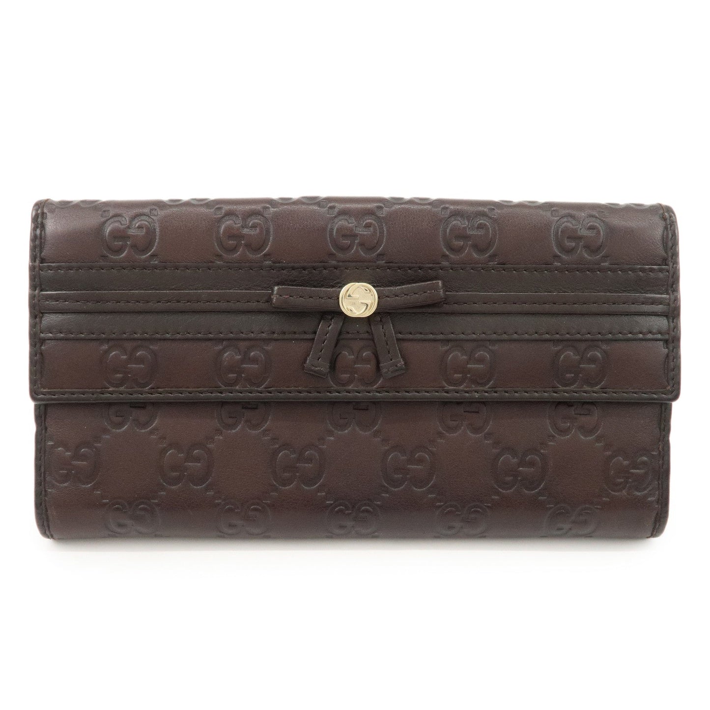 GUCCI Guccissima Mayfair Leather W Hook Long Bi-fold Wallet 256933  d