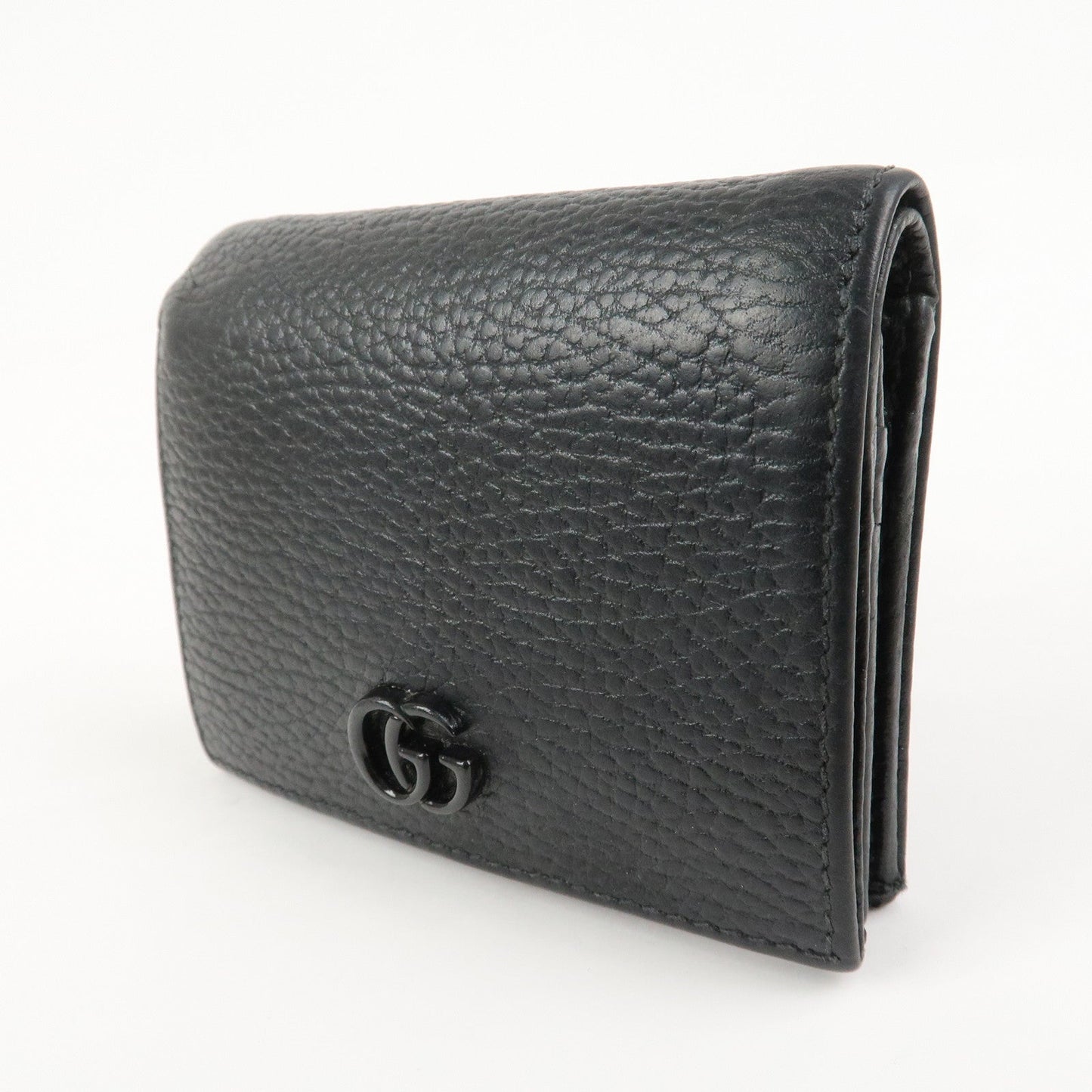 GUCCI GG Marmont Double G Mini Leather Wallet Compact Wallet 456126