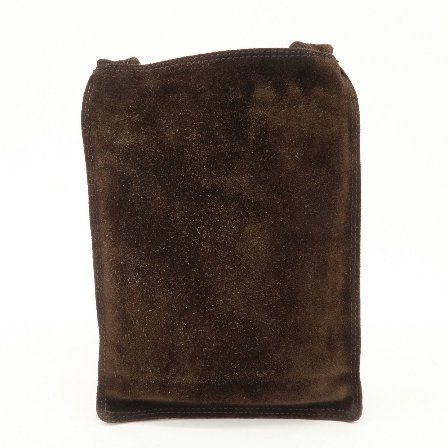 CHANEL Suede Shoulder Bag Crossbody Bag Dark Brown  d