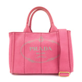 PRADA Canapa Mini Canvas 2Way Hand Bag Shoulder Bag Pink 1BG439  d