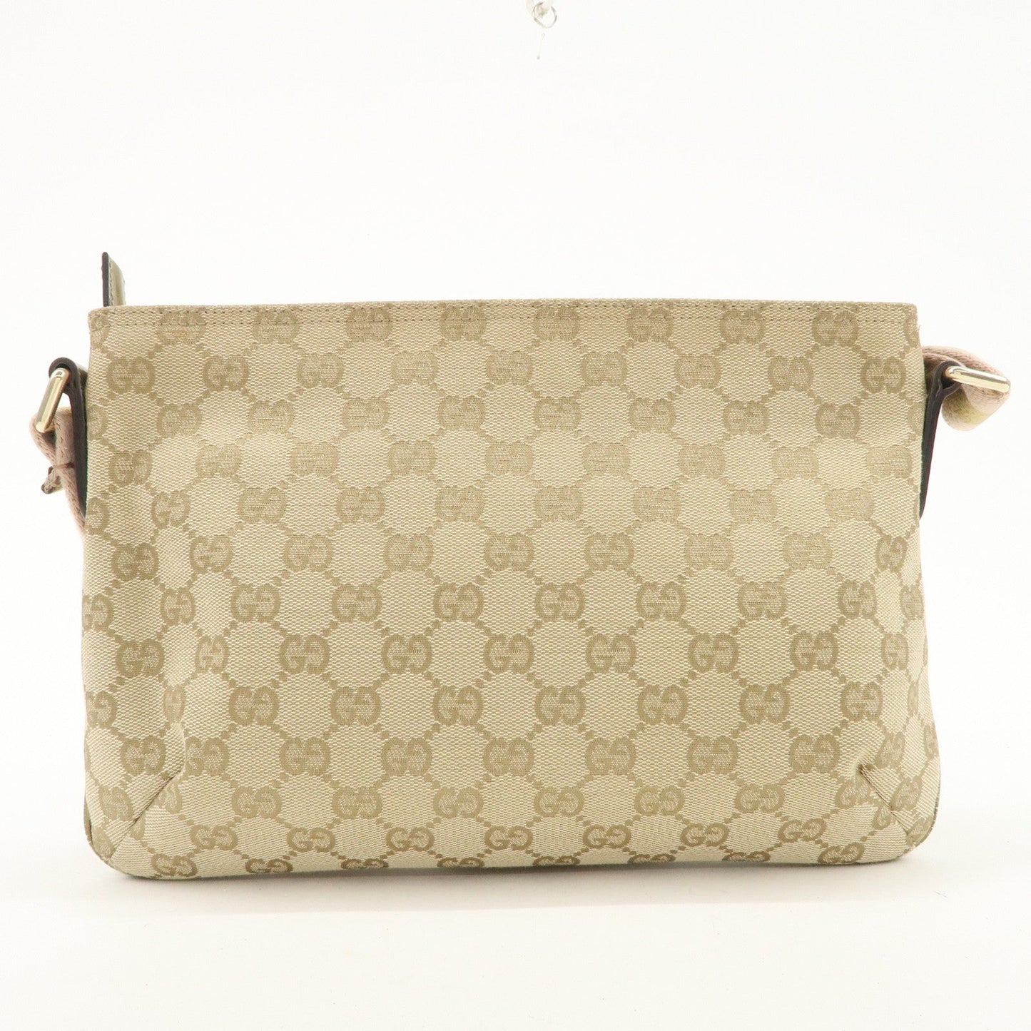 GUCCI Sherry GG Canvas Leather Shoulder Bag Pink Beige 189749  d