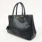 PRADA Galleria Triangle Logo Saffiano Leather 2Way Bag Black BN2274
