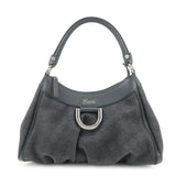 GUCCI Abbey GG Canvas Leather Shoulder Bag Hand Bag Black 265692