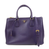 PRADA Saffiano Leather Galleria 2Way Bag Hand Bag Purple BN1786