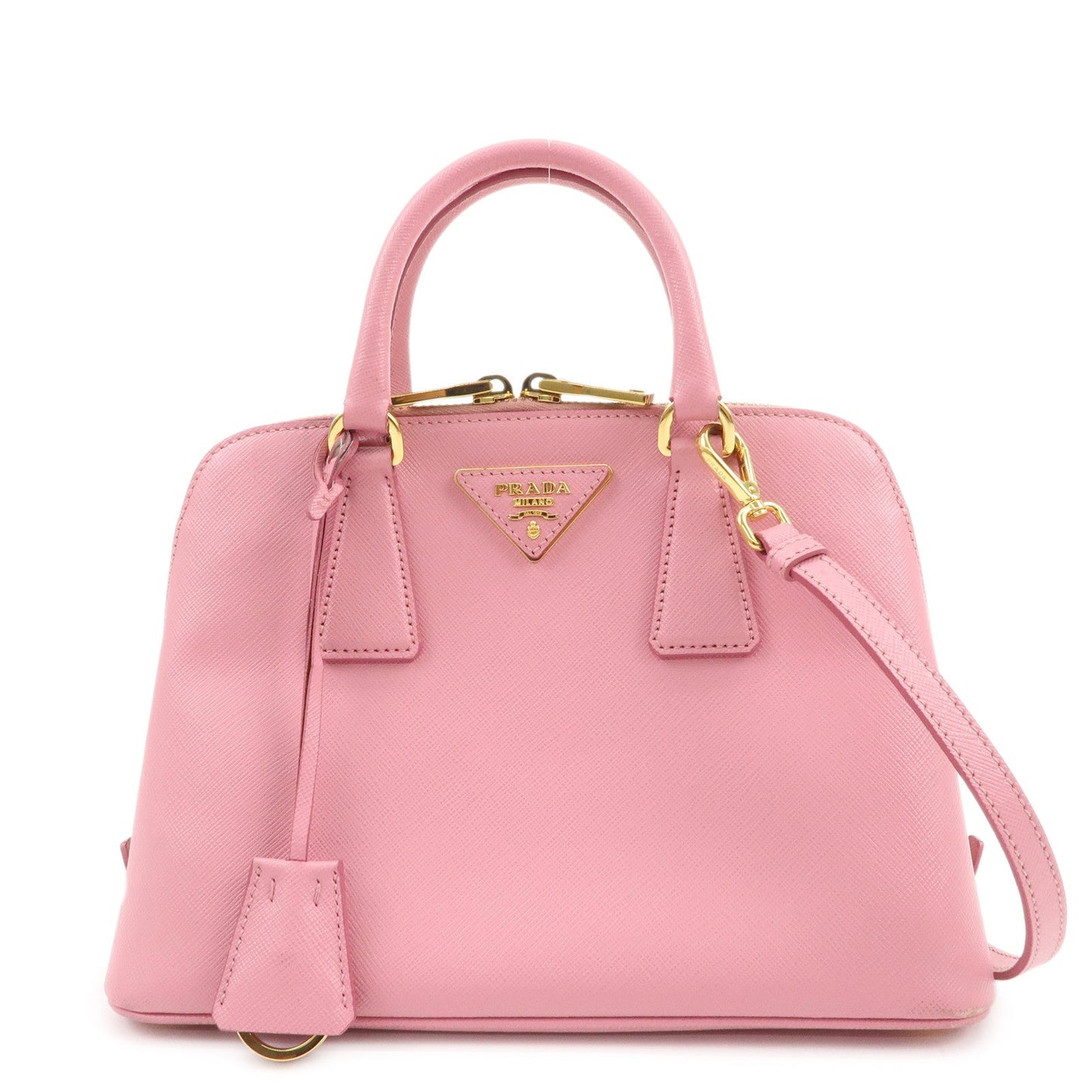 PRADA Triangle Logo Saffiano Leather Promenade Small 2WayBag BL0838
