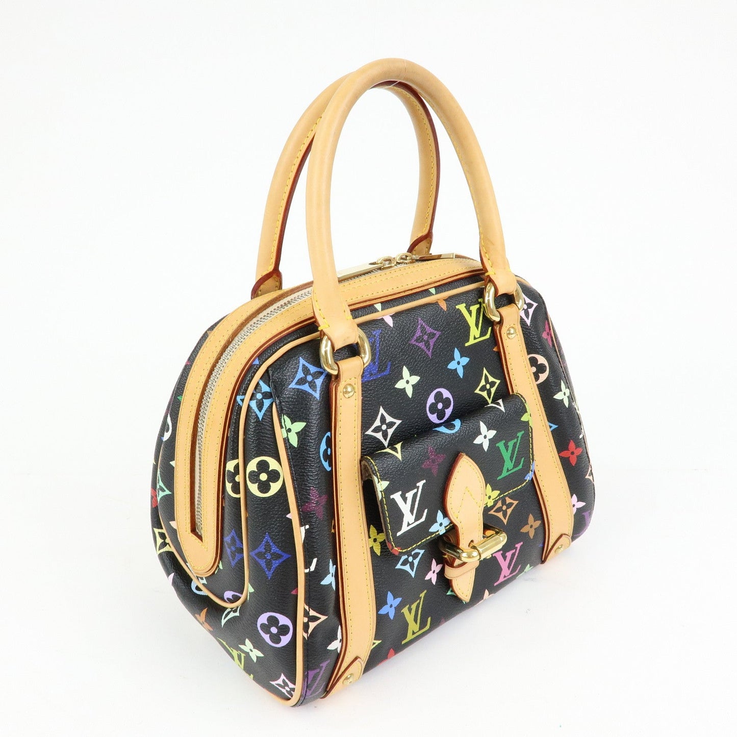 Louis Vuitton Monogram Multicolor Priscilla Hand Bag Noir M40097