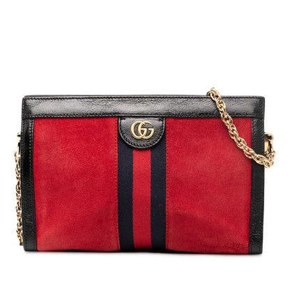 Gucci Ophidia Sheer Line Suede Leather Shoulder Bag