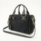 PRADA Nylon Jacquard Leather 2Way Bag Boston Shoulder Bag BL0769